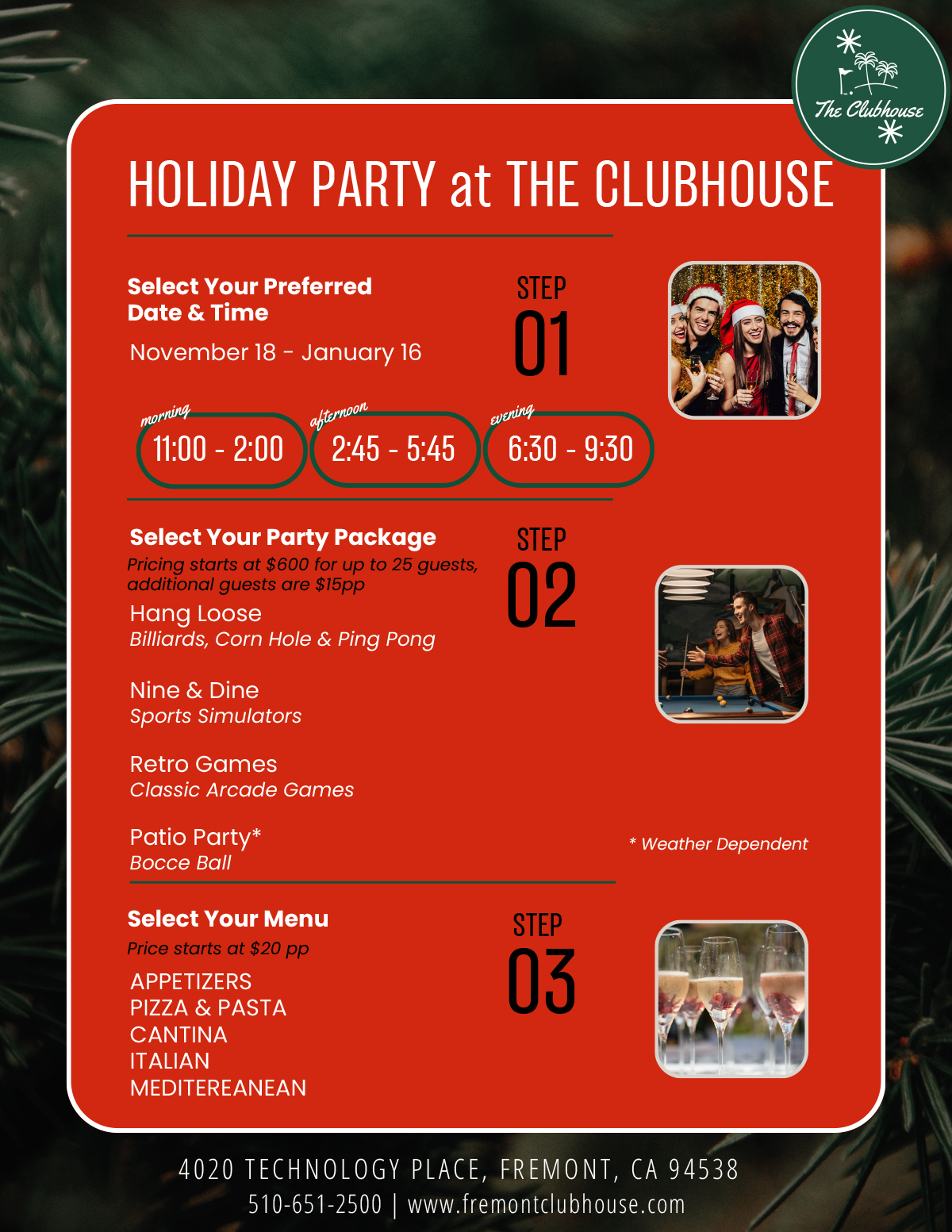 2024 Holidays at The Clubhouse